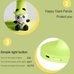 Cute Panda Cloud Lamp, Mushroom Panda Night Light, The Bamboo Dream Lamp, Little Panda Glow Lamp