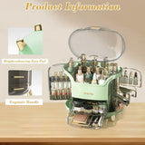 Luxury Rotating Vanity Organizer, Makeup Organizer Storage Box With Drawers, Large Capacity Cosmetic Organizer