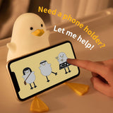 Cute Duck Glow Night Lamp – Cute LED Bedside Light with Flexible Feet