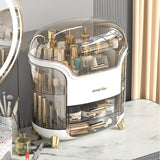 Luxury Rotating Vanity Organizer, Makeup Organizer Storage Box With Drawers, Large Capacity Cosmetic Organizer