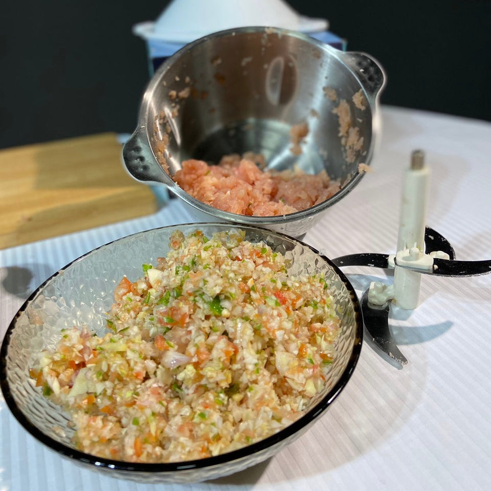 Up Down Hand Pressure Vegetable Chopper Steel Bowl 2.Liter